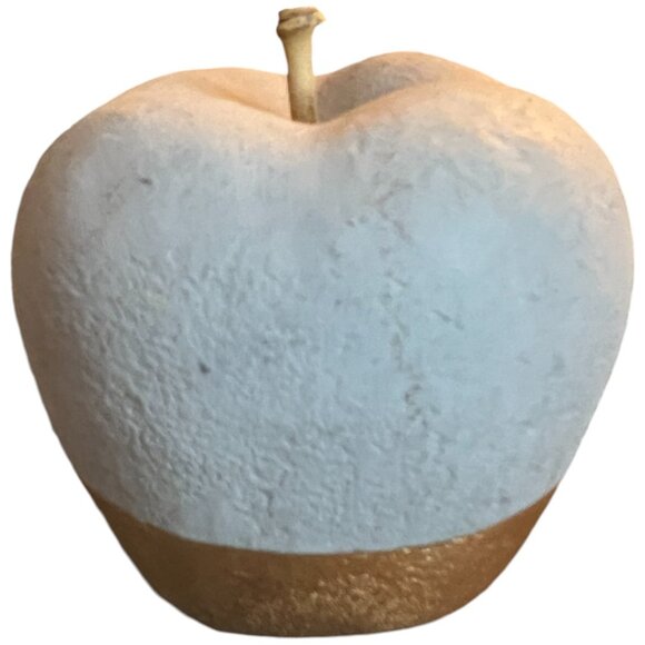 Concrete Apple Metallic Gold Paperweight Bookend Boho Decor 3.5" tall x 4" wide - Picture 2 of 6